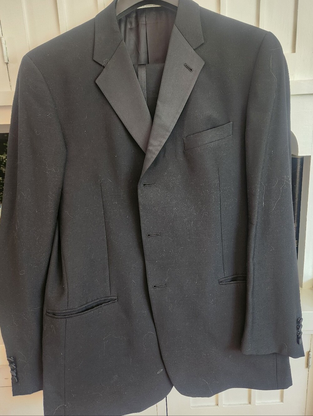 Joseph Abboud Black Single-Breasted Tuxedo Jacket with Satin Lapel With PANTS